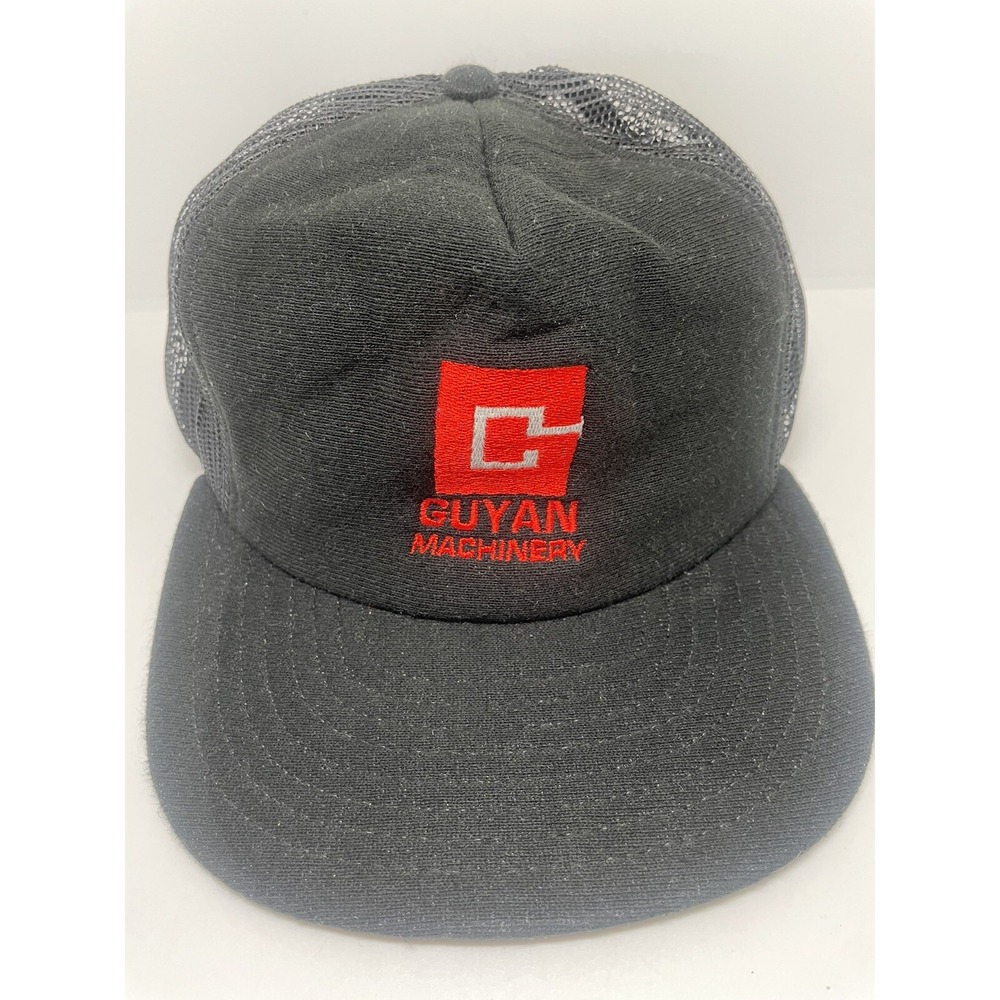 VTG Guyan Machinery Co Patch Mining Equipment Mesh Trucker Hat Snapback Capblack